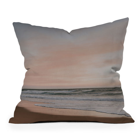 Hello Twiggs Sunset Beach Walking Throw Pillow