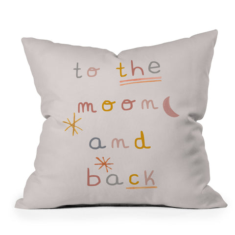 Hello Twiggs To the Moon and Back Outdoor Throw Pillow