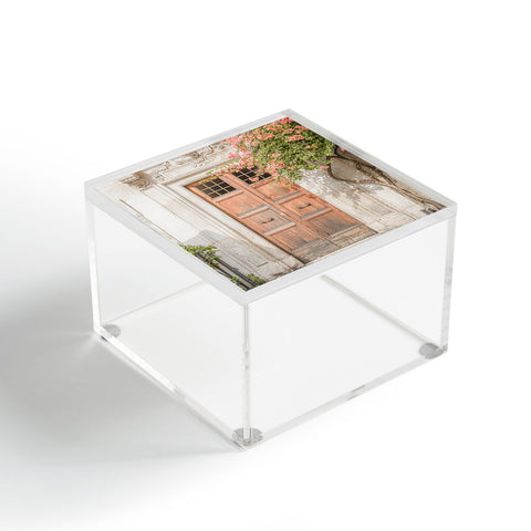 Henrike Schenk - Travel Photography Floral Entry In Rome Door Acrylic Box