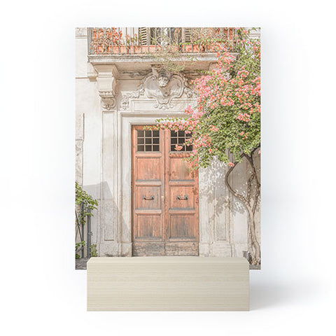 Henrike Schenk - Travel Photography Floral Entry In Rome Door Mini Art Print