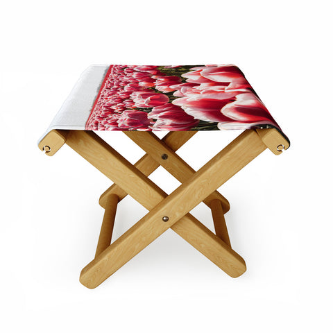 Henrike Schenk - Travel Photography Tulip Field In Holland Floral Folding Stool