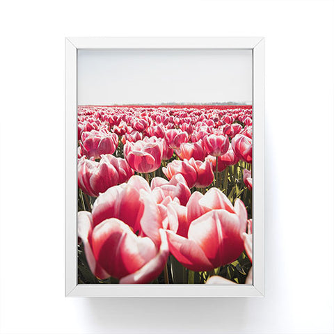Henrike Schenk - Travel Photography Tulip Field In Holland Floral Framed Mini Art Print