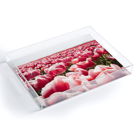 Henrike Schenk - Travel Photography Tulip Field In Holland Floral Acrylic Tray