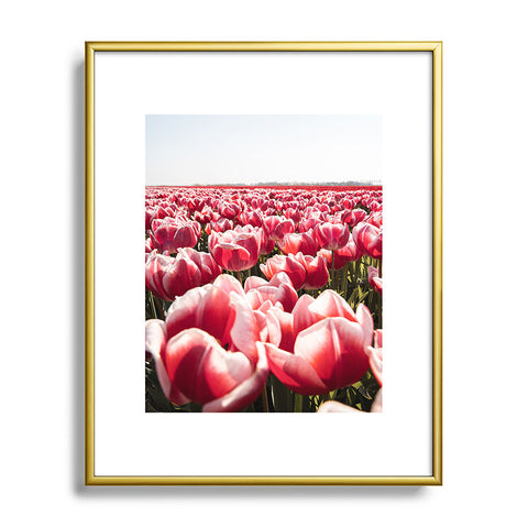 Henrike Schenk - Travel Photography Tulip Field In Holland Floral Metal Framed Art Print