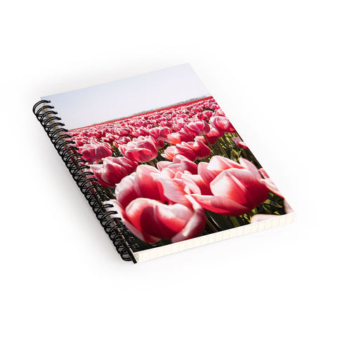 Henrike Schenk - Travel Photography Tulip Field In Holland Floral Spiral Notebook