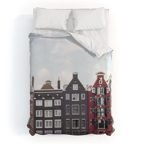 Henrike Schenk - Travel Photography Typical Houses Of Amsterdam Duvet Cover