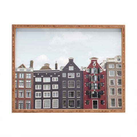 Henrike Schenk - Travel Photography Typical Houses Of Amsterdam Rectangular Tray