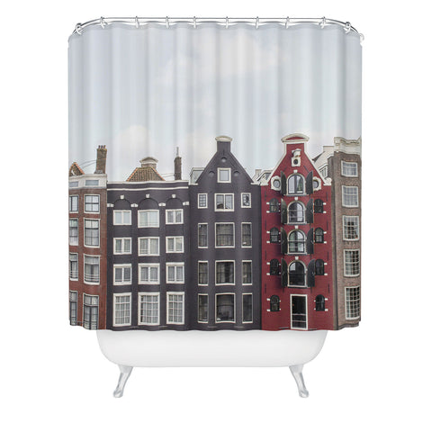Henrike Schenk - Travel Photography Typical Houses Of Amsterdam Shower Curtain