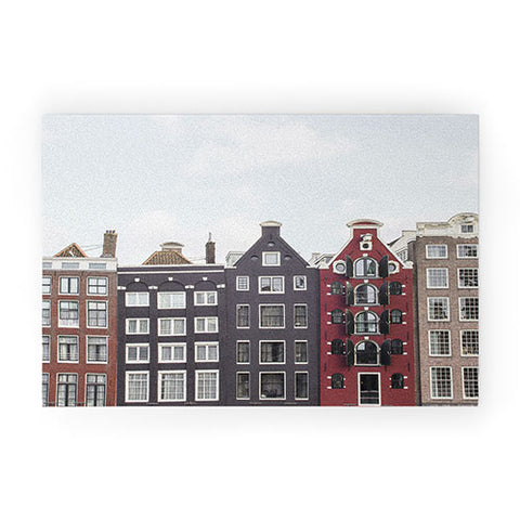 Henrike Schenk - Travel Photography Typical Houses Of Amsterdam Welcome Mat