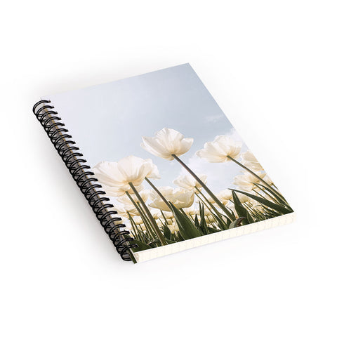 Henrike Schenk - Travel Photography White Tulips In Spring In Holland Spiral Notebook
