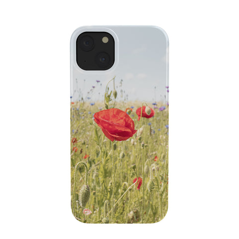 Henrike Schenk - Travel Photography Wildflower Field Poppy Flower Phone Case