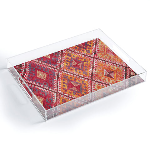 Henrike Schenk - Travel Photography Woven Carpet Red and Orange Acrylic Tray