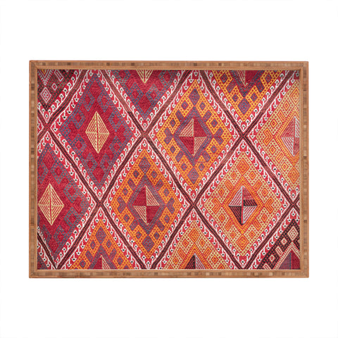 Henrike Schenk - Travel Photography Woven Carpet Red and Orange Rectangular Tray