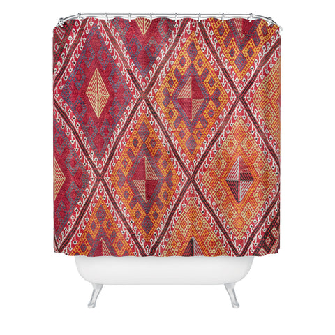Henrike Schenk - Travel Photography Woven Carpet Red and Orange Shower Curtain