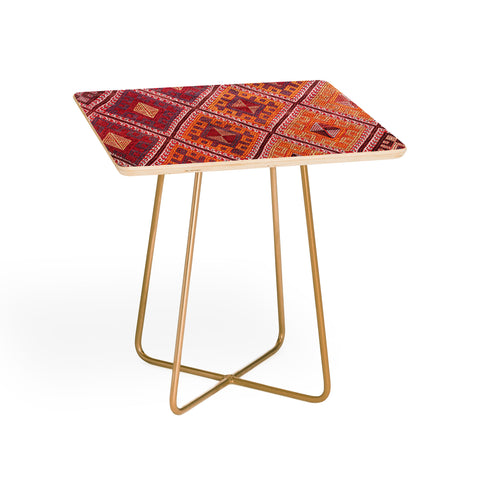 Henrike Schenk - Travel Photography Woven Carpet Red and Orange Side Table