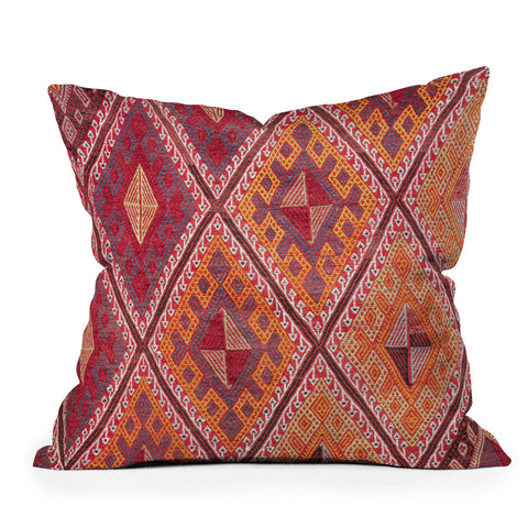 Henrike Schenk - Travel Photography Woven Carpet Red and Orange Throw Pillow