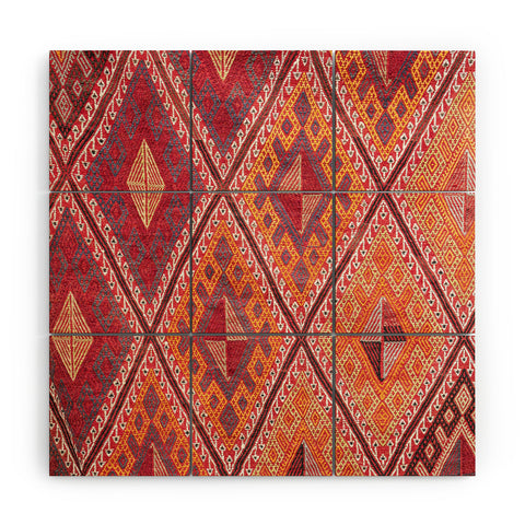 Henrike Schenk - Travel Photography Woven Carpet Red and Orange Wood Wall Mural