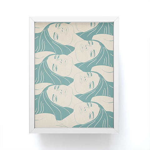 High Tied Creative Melting into You Teal Framed Mini Art Print