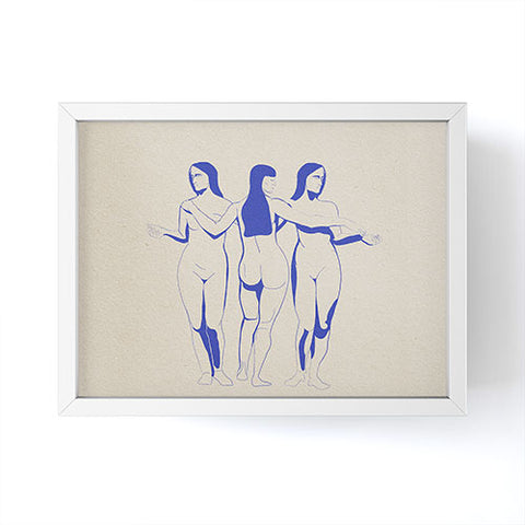 High Tied Creative Women in Blue Framed Mini Art Print
