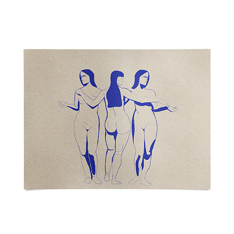 High Tied Creative Women in Blue Poster