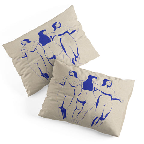 High Tied Creative Women in Blue Pillow Shams