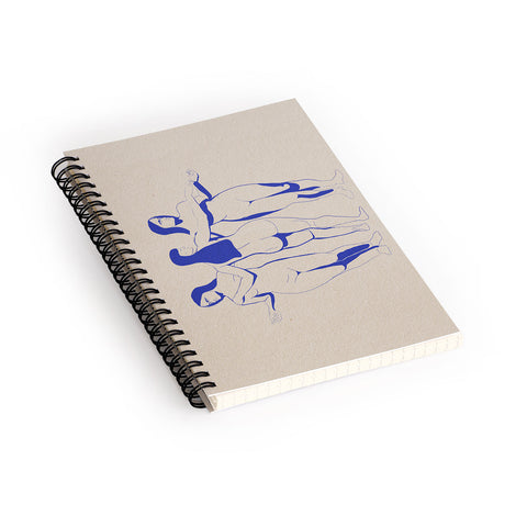 High Tied Creative Women in Blue Spiral Notebook