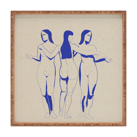 High Tied Creative Women in Blue Square Tray