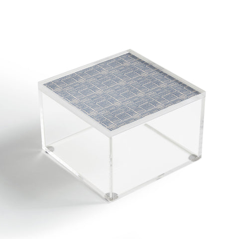Holli Zollinger ALMAH GRASSCLOTH BLUE Acrylic Box
