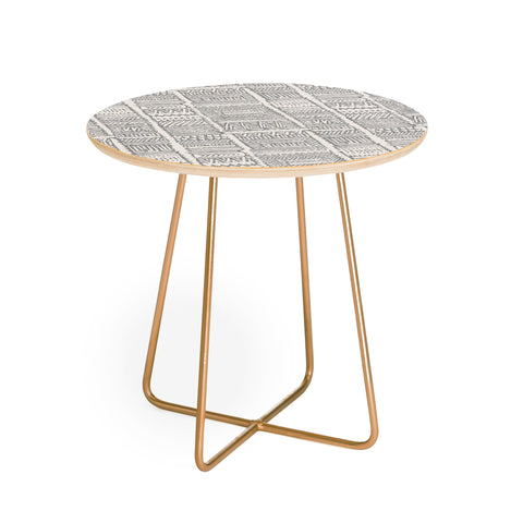 Holli Zollinger ALMAH GRASSCLOTH GREY Round Side Table