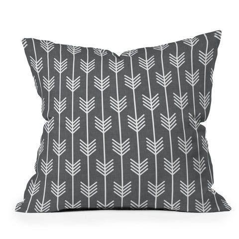 Holli Zollinger Arrows Grey Outdoor Throw Pillow