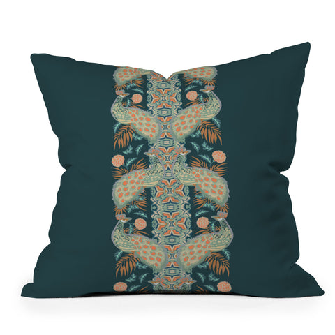 Holli Zollinger CHATEAU PEACOCK Outdoor Throw Pillow
