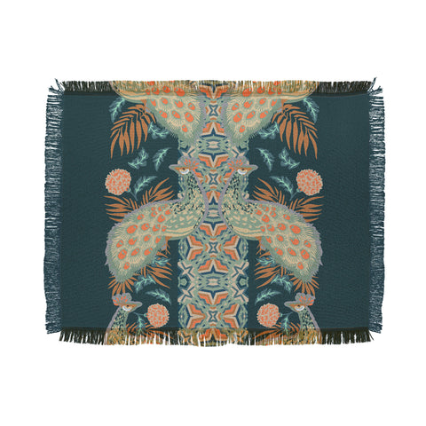 Holli Zollinger CHATEAU PEACOCK Throw Blanket