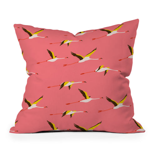Holli Zollinger Flamingo Crush Outdoor Throw Pillow