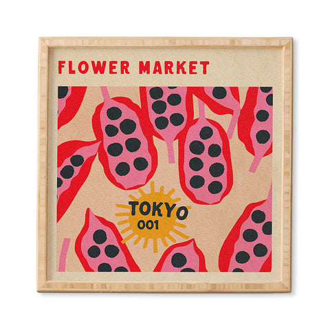 Holli Zollinger FLOWER MARKET TOKYO Framed Wall Art