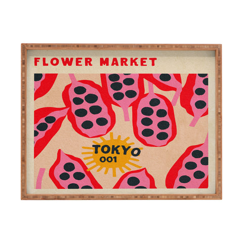 Holli Zollinger FLOWER MARKET TOKYO Rectangular Tray