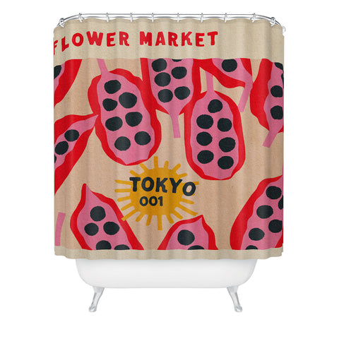 Holli Zollinger FLOWER MARKET TOKYO Shower Curtain