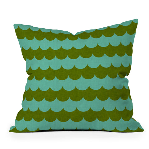 Holli Zollinger Waves Of Color Outdoor Throw Pillow