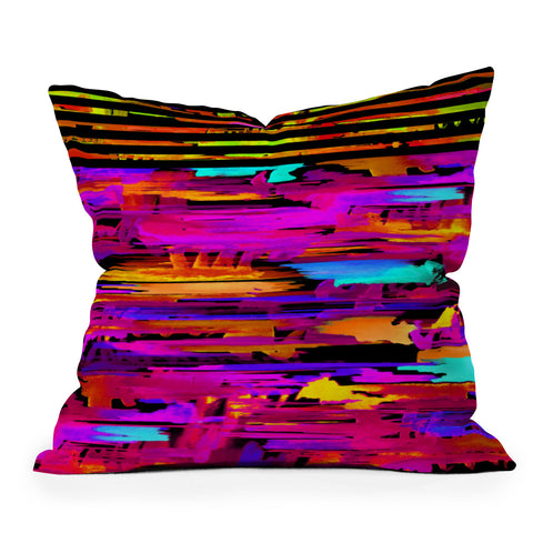 Holly Sharpe Colorful Chaos 2 Outdoor Throw Pillow