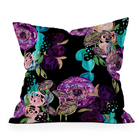 Holly Sharpe Opulent Floral Outdoor Throw Pillow