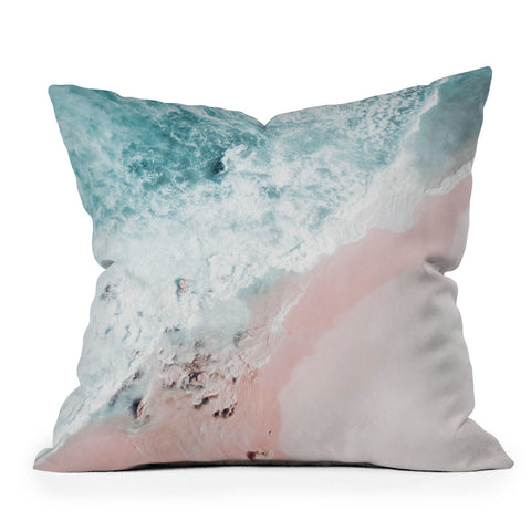 Ingrid Beddoes Aerial Ocean Print Outdoor Throw Pillow