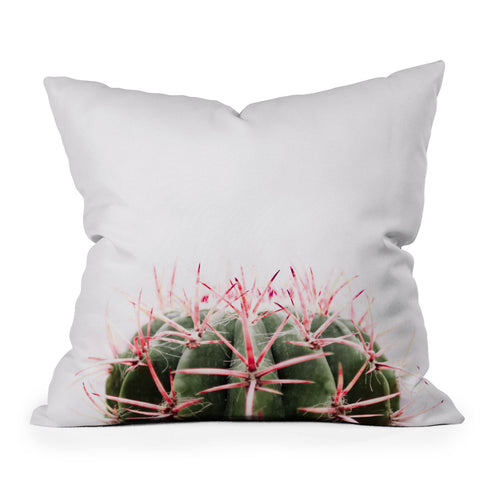 Ingrid Beddoes cactus red Outdoor Throw Pillow
