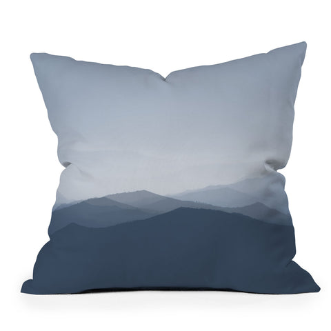 Ingrid Beddoes Hazy morning blues Outdoor Throw Pillow