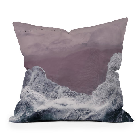 Ingrid Beddoes Sands of Lavender Outdoor Throw Pillow