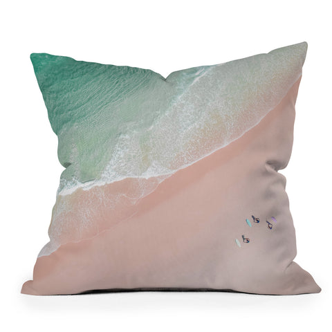 Ingrid Beddoes Surf Yoga Outdoor Throw Pillow