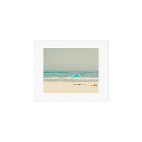Ingrid Beddoes Turquoise Beach Umbrella Art Print