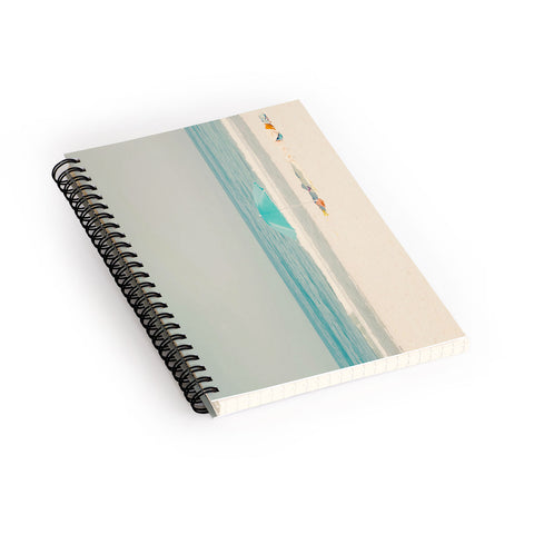 Ingrid Beddoes Turquoise Beach Umbrella Spiral Notebook