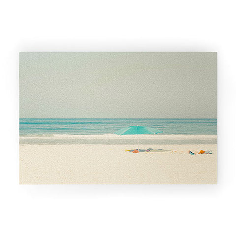 Ingrid Beddoes Turquoise Beach Umbrella Welcome Mat