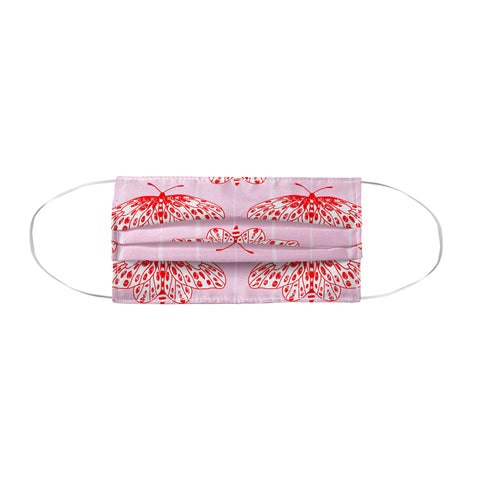 Insvy Design Studio Butterfly Pink Red Face Mask