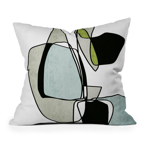 Irena Orlov Abstract Line Art 15 Outdoor Throw Pillow
