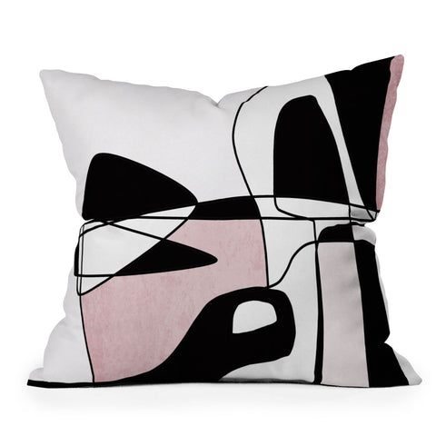 Irena Orlov Abstract Line Art 22 Outdoor Throw Pillow